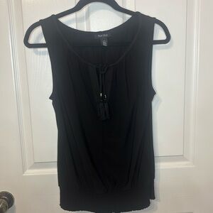 White House Black Market Black Halter Top Blouse Sleeveless Size X Small